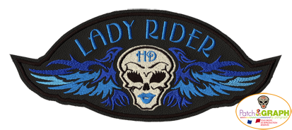 Patch Lady Rider - Bro0057 bleu 429